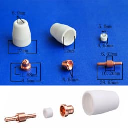 100Pcs Plasma Cutter Tip Electrodes & Nozzles Kit Consumable Accessories for PT31 CUT 30 40 50 Plasma Cutter Welding Tools