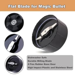 Replacement Flat Blade, Compatible with Original Magic Bullet Blender Mixer Juicer MB1001 250W Slotted Knife Holder