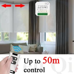 433MHz 110V 220V Curtain Blind Switch,2 Way Wireless Remote Control Roller Shutter Module Receiver Transmitter,for Motor Gate