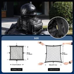 Rhinowalk Motorcycle 8 Metal Or Plastic Hooks Helmet Holder Net Motorbike Luggage Net Holder Mesh Storage Trunk Bag Accessories