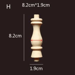 Wooden Spindle Cavered Bridge Column Applique Wood Small Gourd Pillars Wine Fence Home Decoration Accessories Cabinet Support