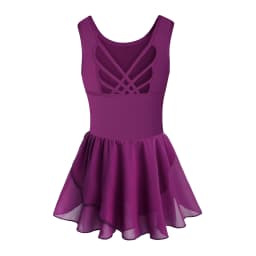 Girls Tank Ballet Leotards with Skirt Toddler Dance Dress,Cute Butterfly Hollow Back