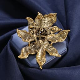 Vintage Orchid Rhinestone Brooch Women High-end Luxury Jewelry Niche Design Exquisite Corsage Accessories Lady Party Banquet Pin