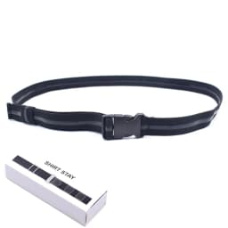 Black Shirt Stay Belt for Men Women Keep Shirt Tucked In Adjustable Elastic Non-slip Wrinkle-Proof Shirt Holder Strap Lock Belt