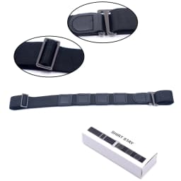 Black Shirt Stay Belt for Men Women Keep Shirt Tucked In Adjustable Elastic Non-slip Wrinkle-Proof Shirt Holder Strap Lock Belt