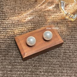 Round Ball Imitation Pearl Stud Earring for Women European Style Sweet Temperament Ear Jewelry Accessories Wedding Friend Gift