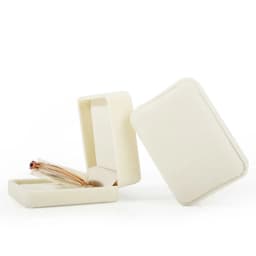 High Quality Beige Velvet Jewelry Box Ring Earring Holder Pendant Necklace Container Jewelry Storage Box