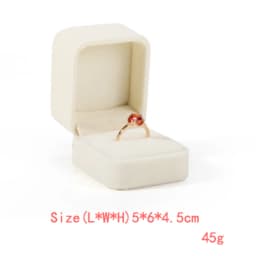 High Quality Beige Velvet Jewelry Box Ring Earring Holder Pendant Necklace Container Jewelry Storage Box