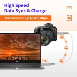 Mini USB Cable Short USB 2.0 A Male to USB Mini-B Data Charger Cable Mini USB Connector Cable for MP3 Mp4 Camera
