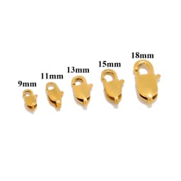 10Pcs Stainless Steel Rectangle Lobster Clasps Necklace Hooks Bracelets Connector Findings DIY Chains Jewelry Making Supplies