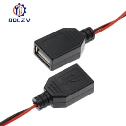60CM Alligator Test Cilp To USB Male Female Connector Adapter Crocodile Test Clamp Clip Power Cable