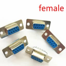 10PCS/LOT New RS232 Serial Port Connector DB9 Male and Female Socket/Plug Connector 9Pin Copper RS232 COM Socket Adapter