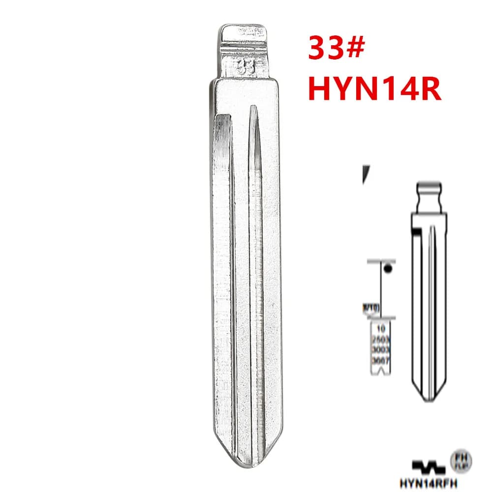 10pcs HYN14R Flip Blank key Blade 33# HYN14RFH for Hyundai Accent HYN14RFH Key Blade for KD keydiy xhorse VVDI remotes