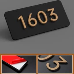 Acrylic Door Plate Shop Sign Customized 3D House Number for Office Home Flats Store Bar Hotel Apartment with Sticker or Magnet