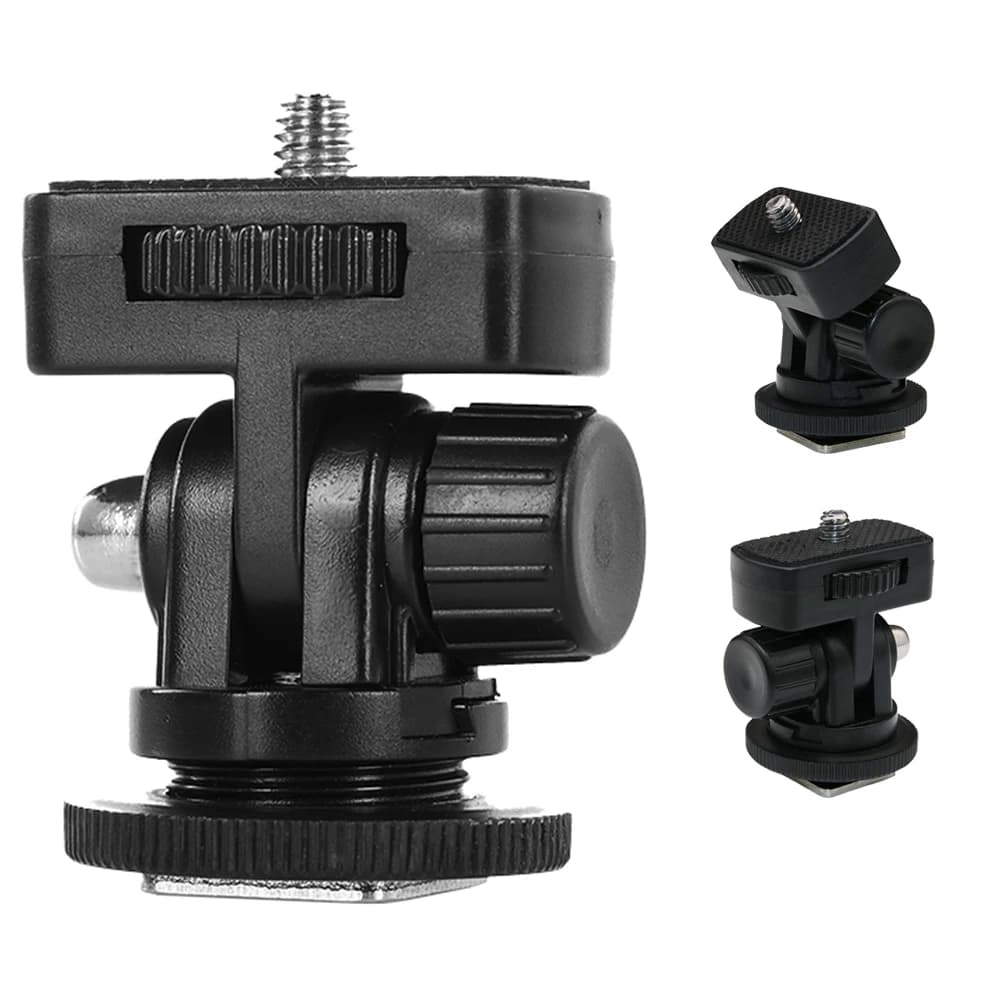 1 PCS 1/4" Screw Quick Release Monitor Holder Camera Clamp Swivel and Tilt Adjustable Monitor Mount with Cold Shoe