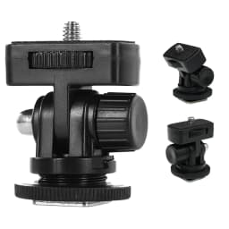 1 PCS 1/4" Screw Quick Release Monitor Holder Camera Clamp Swivel and Tilt Adjustable Monitor Mount with Cold Shoe