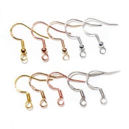 50pcs 2-Styles 925 Sterling Silver Plated Gold Rhodium Earrings Hooks Findings for DIY Earring Jewelry Making Accessories