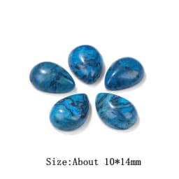 10x14mm Water Drop Shape Natural Stone Cabochons Beads Agate Crystal Opal Chalcedony Cabochons for Needlework DIY Jewelry Making