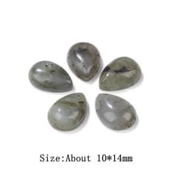 10x14mm Water Drop Shape Natural Stone Cabochons Beads Agate Crystal Opal Chalcedony Cabochons for Needlework DIY Jewelry Making