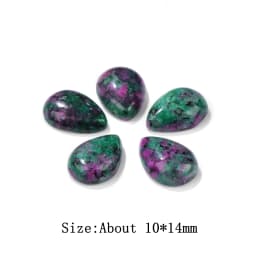 10x14mm Water Drop Shape Natural Stone Cabochons Beads Agate Crystal Opal Chalcedony Cabochons for Needlework DIY Jewelry Making