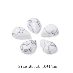 10x14mm Water Drop Shape Natural Stone Cabochons Beads Agate Crystal Opal Chalcedony Cabochons for Needlework DIY Jewelry Making