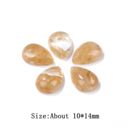 10x14mm Water Drop Shape Natural Stone Cabochons Beads Agate Crystal Opal Chalcedony Cabochons for Needlework DIY Jewelry Making