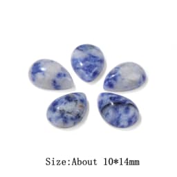 10x14mm Water Drop Shape Natural Stone Cabochons Beads Agate Crystal Opal Chalcedony Cabochons for Needlework DIY Jewelry Making