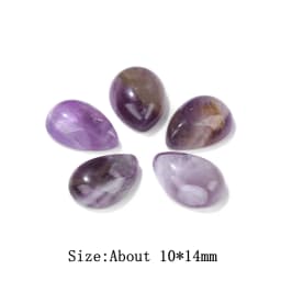 10x14mm Water Drop Shape Natural Stone Cabochons Beads Agate Crystal Opal Chalcedony Cabochons for Needlework DIY Jewelry Making