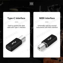 USB Type C Female To USB B Male Adapter For Printer Keyboard Piano Electronic Drums Type B 2.0 Electronic Instrument Converter