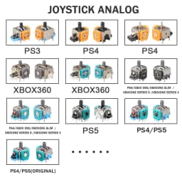 10 Sets For PlayStation 5 PS5 Controller 3D Analog Joystick Sensor Module Potentiometer Thumbstick Mushroom Cap Grip Thumb Cover