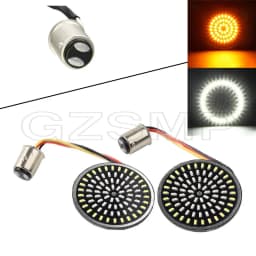 1156 1157 LED Turn Signal Indicator Light Bullet Lamp 2 inch Inserts Light for Harley Sportster Touring Electra Glide CVO Moto