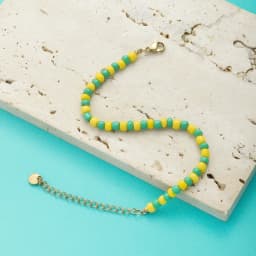 Wholesale New Arrival Stainless Steel Jewelry Green and Yellow Color Orula Elegua Bracelet Mix Beads Unisex Bangle For Women Men