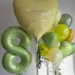 40inch Vintage Green Number Balloon 18inch Heart Balloons For 30 40 50 60 70 Happy Birthday Party Decoration DIY Home Supplies
