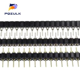 10PCS 40P Male Header 1X40 Pin 2.54 Round Female Pin Header Connector 1*40 Hole Single Inline Row Needle Seat Hole Row