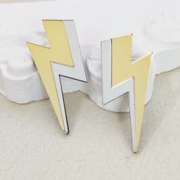 KUGUYS 18 Colors Glitter Mirror Lightning Acrylic Earrings For Women Multicolor Vintage Jewelry Summer Classic Accessories