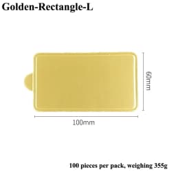 Meibum Dessert Board Base Golden Paper Plates Silver Mousse Mat 100pcs/Set Cake Cardboard Pastries Display Tray Decorative Tools