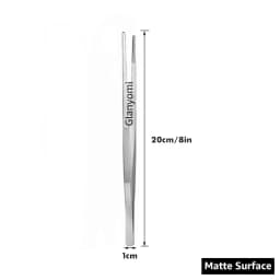 Colorful 8/12-Inch Kitchen Tongs, Stainless Steel Culinary Precision Tweezer Cooking Tongs for BBQ, Food Styling & Baking Decor