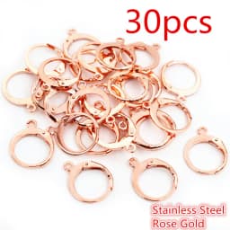 30-50pcs/lot Gold Silver French Lever Earring Hooks Wire Settings Base Hoops Earrings For DIY Jewelry Making Supplies Wholesale