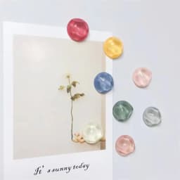 Circular Magnetic Buckle Refrigerator Magnet Hole Plate Photo Magnet Decoration Magnet