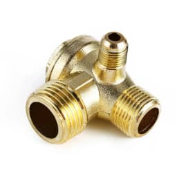 200mm Air Compressor Check Valve Exhaust Tube 3-Port Zinc Alloy Check Valve For Tube Connecting Air Compressor Parts Accessories