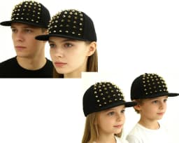 BASEBALL CAPS FOR BOTH Men Women Boys Girls Punk Studded Baseball Hip-Hop Hat Adjustable Snapback Spike Rivet Stud Cap