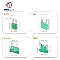 Waterproof 32V Mini Small Medium Auto Fuse Holder 18/1614/12/10AWG and Car Blade Fuse 2A 3A 5A 7.5A 10A 15A 20A 25A 30A 35A 40A