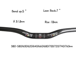 carbon handlebar MTB Handlebar Flat Or Rise Handlebar 31.8*380-760mm matte bike parts handlebar carbon bicycle bike handlebar