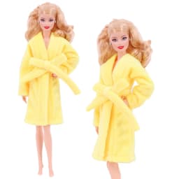 Doll Clothes Bathrobe Mulitcolor Robe Plush Solid/Leopard Dress For 11.8inch 30Cm Accessories Baby Girl's Holiday Gifts