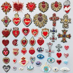 Embroidery Sequined Alphabet Pearl Letter Cross Patch,sequins Heart Beaded Eye Patches Badges Appliques for Clothing WF2210252