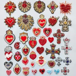 Embroidery Sequined Alphabet Pearl Letter Cross Patch,sequins Heart Beaded Eye Patches Badges Appliques for Clothing WF2210252