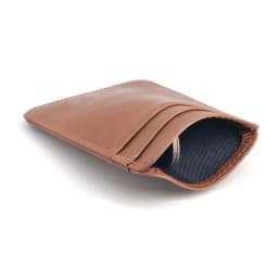 Men's 100% Genuine Leather Mini Wallet - Thin Credit/Bus Card Holder with ID Pocket, Compact Cash Case for Business