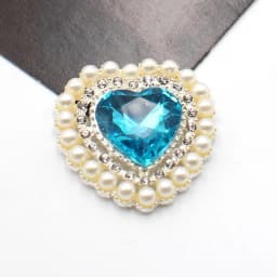 5Pcs 25*26MM Pearl Diamond Heart Alloy Accessories Diy Wedding Dress Hair Accessories Invitation Jewelry Decorative Accessories