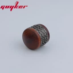 1 Pcs Red Sandalwood/Ebony Potentiometer Knob Antique Silver or Gold Window Decorations Around Potentimeter Knob Guitar Bass