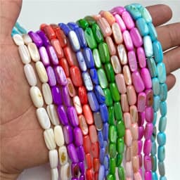 15X6mm Long Stripe Shell Beads Point Stick Mother of Pearl Shell Slice Loose Beads for DIY Making Jewelry Necklace Accessories